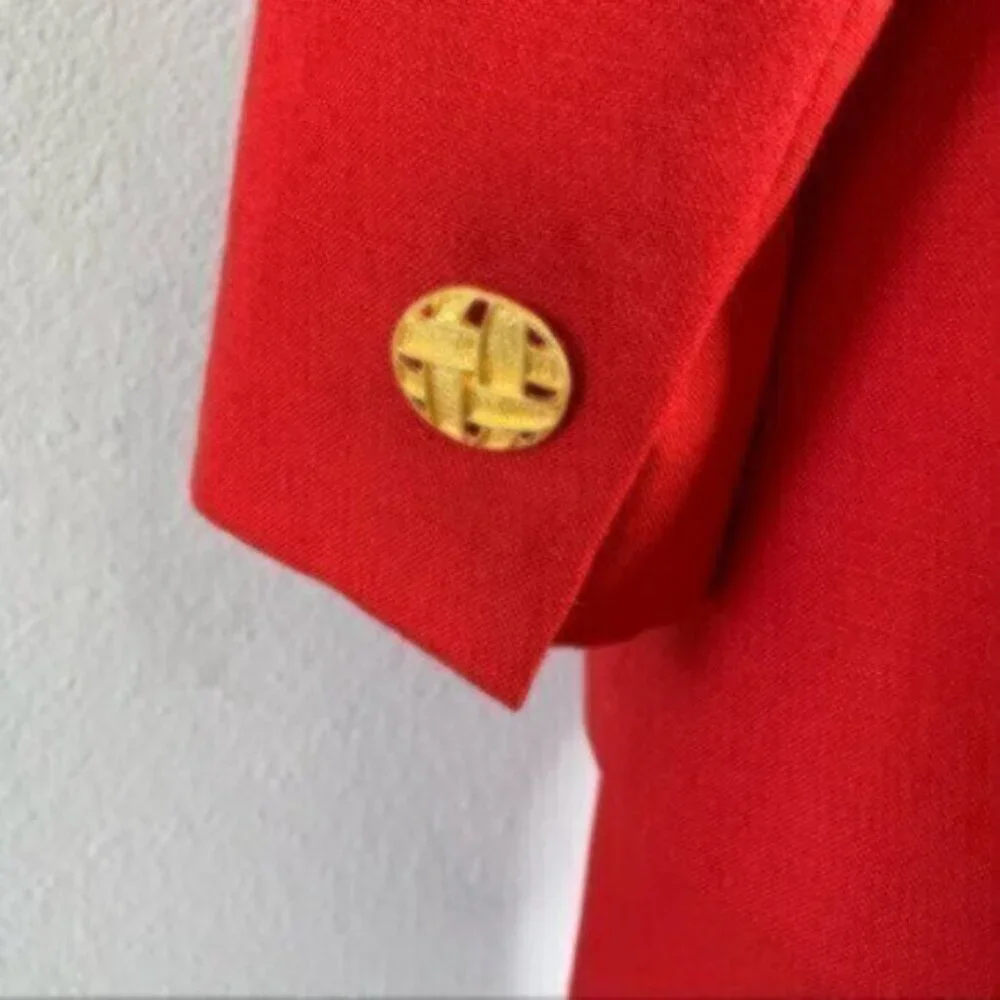 Stirling Cooper Red Vintage Two Piece Skirt Suit Set